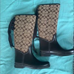 Coach rain boots